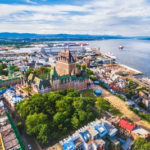 Aerial photograph of Quebec, where many US expats reside.