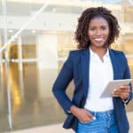 Confident businesswoman exploring U.S. tax strategies abroad, including the 962 election