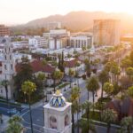 Aerial view of Riverside, California