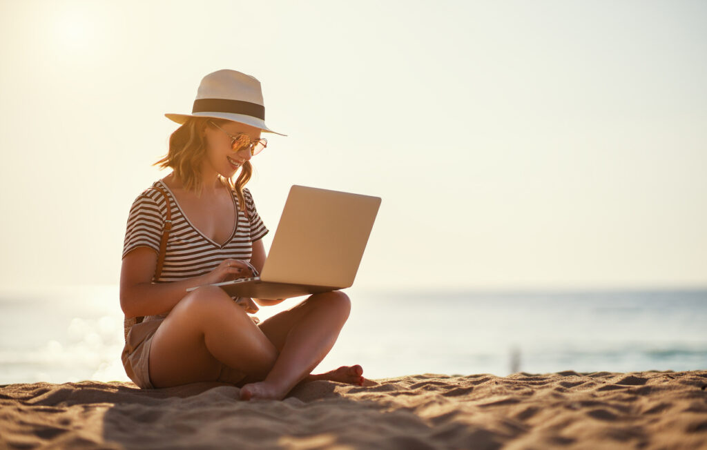 Working by the waves, this digital nomad ensures her finances are in order by completing Form 14653.