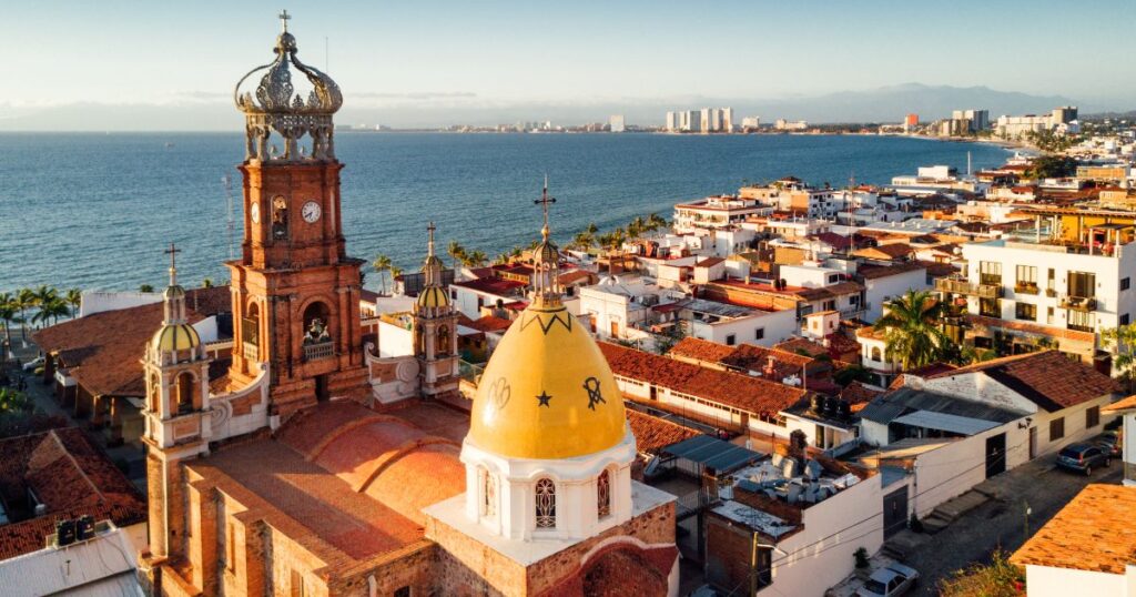 Aerial photo of Puerto Vallarta, Mexico, one of the top destinations for US expat retirees
