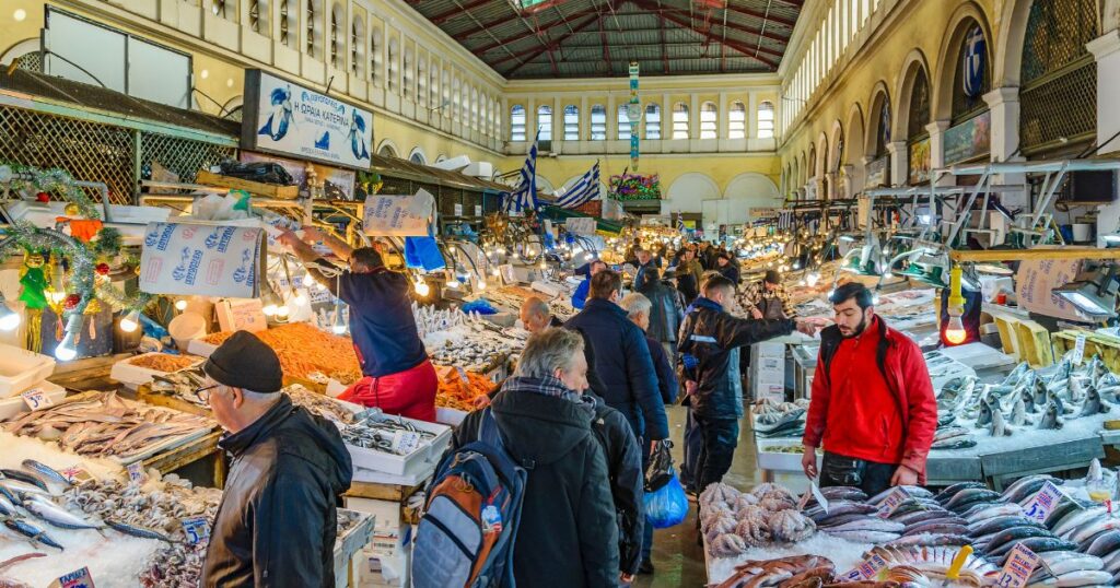 Fish market in Greece