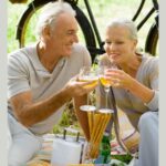 Americans retired in France enjoy an afternoon picnic