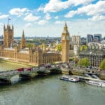 Big Ben and the Houses of Parliament in London, a fitting backdrop for comparing taxes in UK vs US.