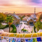 View over Barcelona from Park Güell, reflecting the vibrant lifestyle and climate that attract many people who want to retire in Spain.