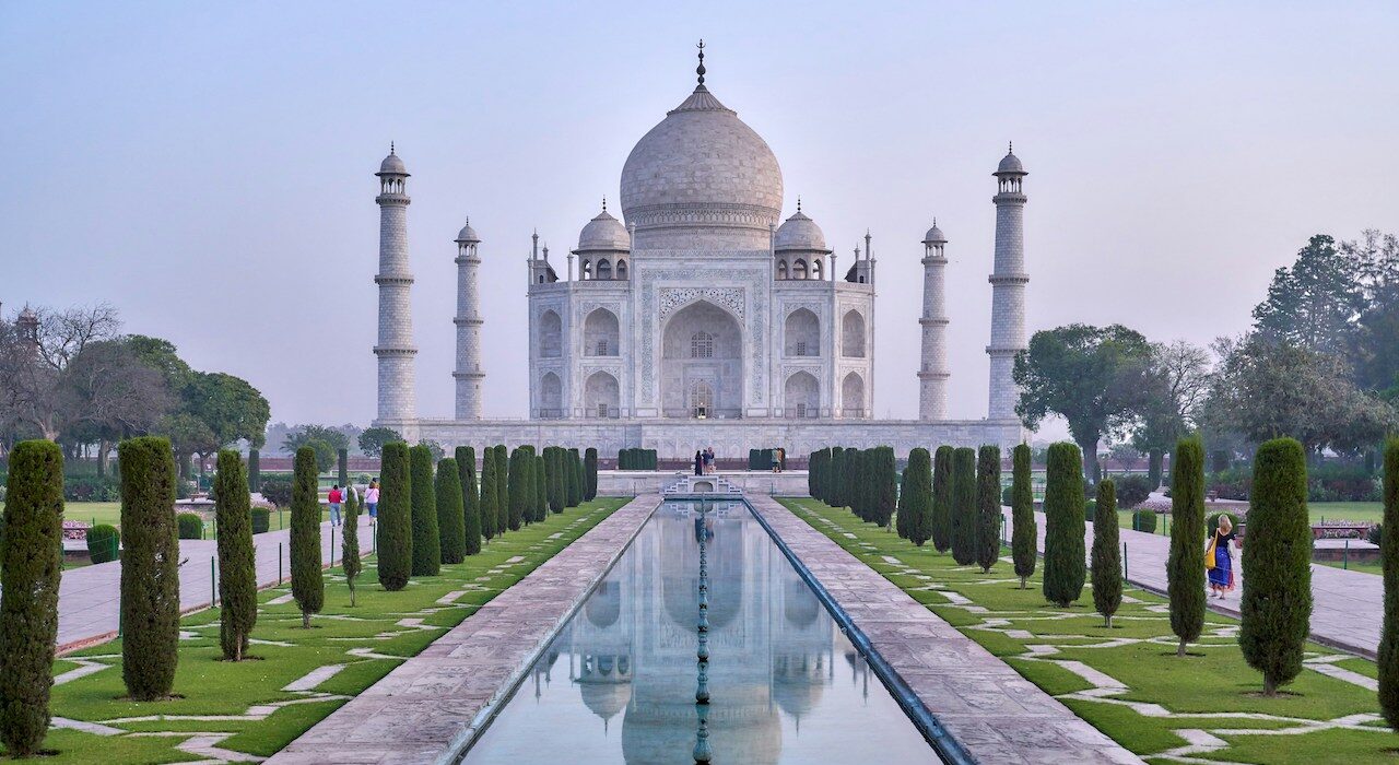 Sunrise over the Taj Mahal, a landmark admired by many Americans living in India.