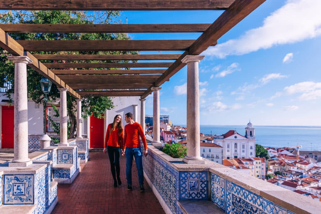 Overlooking the ocean, a couple contemplates double taxation on international earnings.
