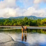 Lush coastline and mountain views in Uvita, capturing the tropical lifestyle enjoyed by Americans living in Costa Rica.