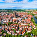 Panoramic view over Ulm, Germany, where many expats and visitors ask: does Germany have free healthcare?